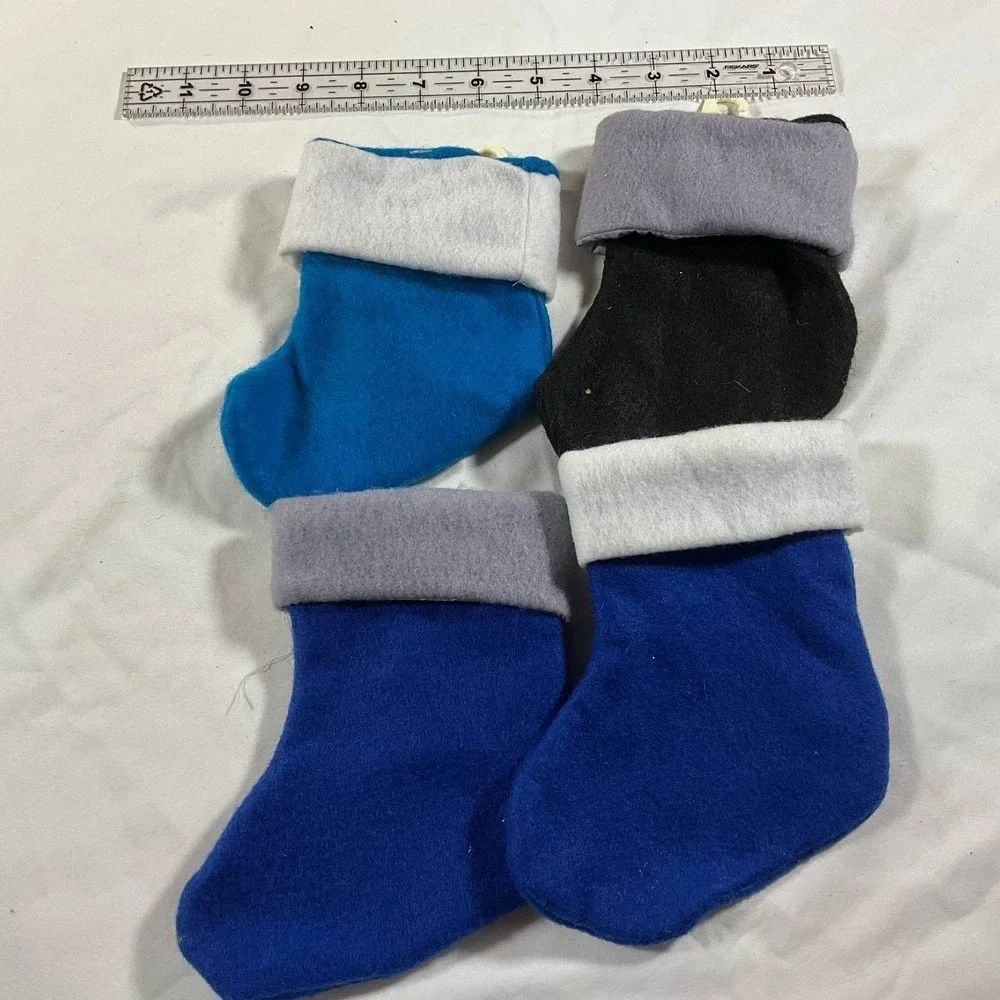 MIXED Lot of 4 NASCAR THEME Mini Christmas Stockings #48 #24 #29 #2‎